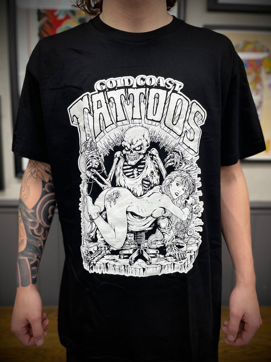 Gold Coast Tattoos Skeleton Tee